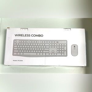 Wireless Combo Keyboard and Mouse - Gray